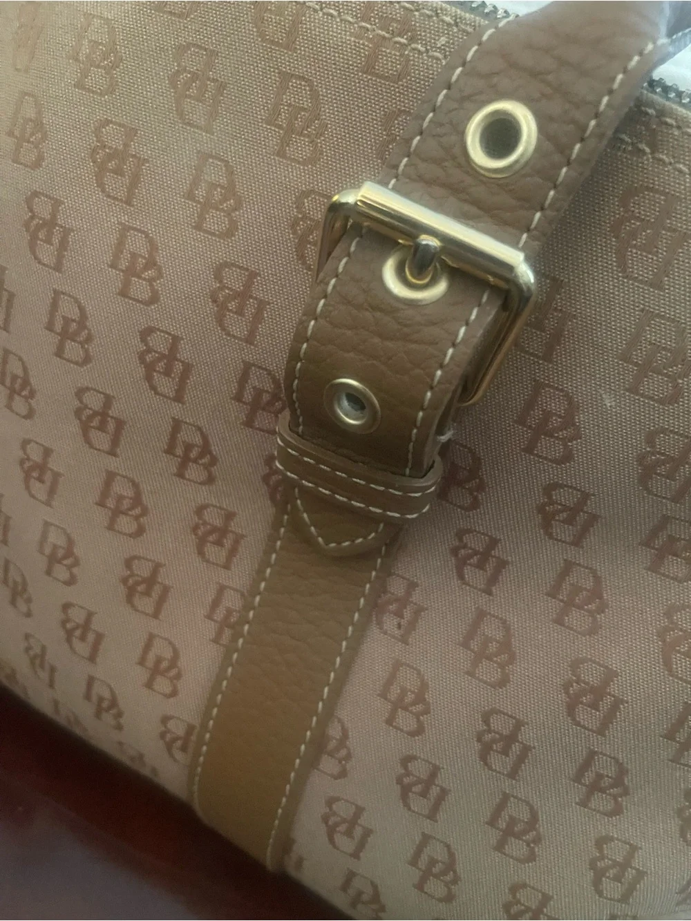 Dooney and Burke Logo-Print Satchel Handbag